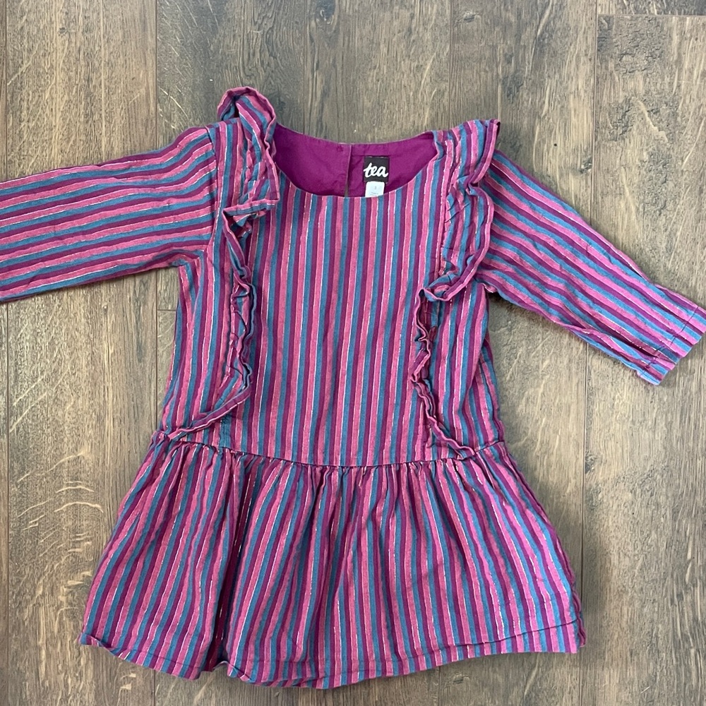 Tea Collection Pink and Blue Striped Dress